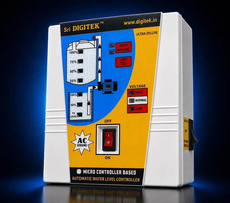 Sri DIGITEK Low Source Borewell Controller ULDX-DR-1PH-TM