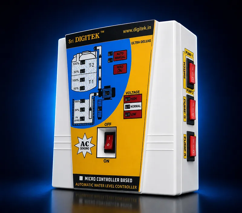 Sri DIGITEK Dual Pumps Sequential Standby Switcher ULDX-DR-DM-SQ
